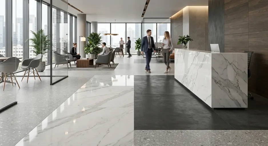 Best Porcelain Slab Finishes & Colors for Commercial Spaces