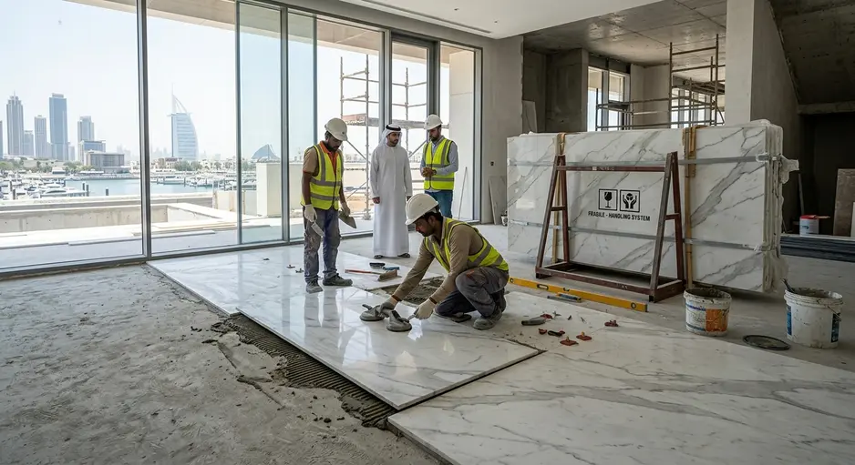 Porcelain Marble Slab Exporter from India to UAE