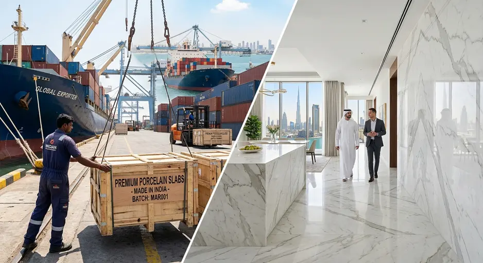 Porcelain Marble Slab Exporter from India to UAE